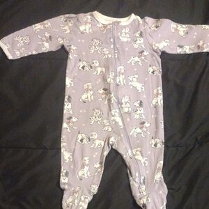 Wonder Nation Lavender Footie with Dog Pattern​